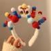 xbiez 3D Plush Animal Doll Headband for Women Girls Hair Accessories Colorful Twisted Rods Cartoon Hair Hoop Makeup Headdress White tiger - Buy Online on GoSupps.com