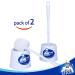 MR.SIGA Toilet Bowl Brush and Caddy - 12cm Diameter x 38cm Height - Pack of 2 - Buy Online on GoSupps.com
