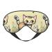 Cat and Butterfly Unisex Elastic Adjustable Buckle Design Blackout Sleep Eye Mask for Home Travel Yoga Office Nap