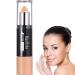 Cream Contours Stick 2-in-1 Stick for Concealer & Contouring | Long Lasting & Waterproof Contours Sticks Kit for Light Skin Face Makeup 1#