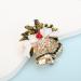 Enamel Christmas Bell Brooch with Crystal - Gold Brooches for Men & Women | Unisex Party Jewelry Corsage - Buy Online on GoSupps.com