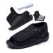 Womens Wide Width Shoes Women Casual Adjustable Breathable Edema Comfy Diabetic Sandals Easy on and Off Strap Summer Slippers for Elderly Hammertoe Arthritis Bunions Swollen Feet 9 Black
