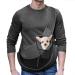 YUDODO Pet Dog Sling Carrier Breathable Mesh Travel Safe Sling Bag Carrier for Dogs Cats Medium (Pack of 1) Black reflective