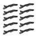 Thetho hair clamps 15 pieces of hair clips hairdresser clips combi clip hairdresser compartment clamps hairdresser compartment clamps made of plastic hair clips professional black styling hair clips for women 11.5cm