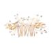 minkissy Tocados Para El Hair Jewelry for Women Handmade Hair Combs Golden Hair Comb Bridal Tiara Rhinestone Hair Comb Rhinestone Comb Bridal Headwear Flowers Headgear