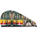 Lisbon Tram Coral Velvet Dry Hair Cap | Unisex Wet Towel Wrap for Bathroom Pool Beach - Ideal Accessory - Buy Online on GoSupps.com