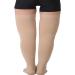 TOFLY Medical Thigh High Compression Stockings (Pair) 15-20mmHg Graduated Support for Varicose Veins Edema - Beige 3XL - Buy Online on GoSupps.com