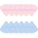 12 pieces powder quack triangle powder quaste soft make-up powder quaste reusable powder quack triangle dry wet velor puff for loose powder daily make-up foundation cream (pink & blue) pink blue