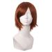 MapofBeauty 12 inch/30 cm Side Bangs Short Straight Fiber Cosplay Wig (Ginger Orange)