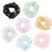 7pcs hair hair tie elastic hair bobbles organza hair rings gifts for women children summer pool party spa sport (mixed color)