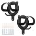 BoxoB 2 pieces of bridle holding horse bridle hook hook metal wall bracket with pipes and screw for saddle room barn stable (black)