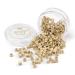200Pcs Beads Silicone Aluminium Micro Nano Rings 5.0x3.0x3.0 mm Lined For I Tip/Nano Hair Extensions Tool Beads (Blonde Color) Blonde Color-1 Bottle