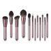 12PCS Wooden Eyeshadow & Eyebrow Makeup Brush Set - Professional Cosmetic Tools for Women - Buy Online on GoSupps.com