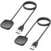 Trami 2 Pack Compatible with Fitbit Sense&Versa 3 Charger Replacement USB Charging Cable Cord Stand for Versa 3/Versa 4/Sense/Sense 2 Watch 3.3ft+3.3ft