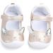 LACOFIA Baby Girls Mary Jane Flats | Infant Anti-Slip First Walking Shoes - Size 4 UK | Gold - Buy Online on GoSupps.com