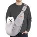Cuby carriers dogs little dog cats sling pet carrier single shoulder pet bag for travel dog reed bag with buckle and Velcro (adjustable shoulder strap gray) adjustable adjustable shoulder strap-gray