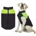 Dog coat for small dogs dogs jacket warm dog coat winter winter jacket dog coat waterproof winter coat dog for small medium-sized dogs with D-ring windproof dog jacket 2xl green