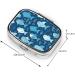 Cute Blue Fish Printing Pill Case | 2 Compartment Travel Pill Organizer | Small Pill Box for Purse & Travel Gifts - Buy Online on GoSupps.com