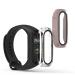 kwmobile Cover Comaptible with Xiaomi Mi Band 4 / Band 5 / Band 6 (Set of 2) -Tempered Glass with Plastic Frame - Transparent/Dusty Pink transparent / dusty pink