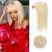 Straight Hair Topper hair pieces with Fringe for Thinning Hair Women Clip in Hairpieces Woman Topper Hair piece Toupee for Hair Loss (14INCH/35CM Bleach Blonde) 14INCH/35CM Bleach Blonde