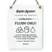 Reilly Originals 6x8 Inch Cute Emoji Septic System Bathroom Sign  Ready to Hang  Premium Finish, Durable