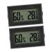 BESPORTBLE 2pcs Reptile Temperature and Humidity Meter Black 4.5X2.5cm