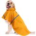 OCSOSO Waterproof Dog Jacket with Hood | Reflective Raincoat for Medium Dogs | Perfect Fit for Dog Harnesses - Orange - Buy Online on GoSupps.com