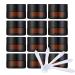 Zeoabsy 12 piece of empty brown glass cream box 5ml with lid brown las screw lid glass cructure screw box glass dose of ointment puts cosmetic socket for gels creams + 12x spatula