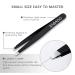 5-Piece Professional Stainless Steel Tweezers Set with Curved Scissors | Precision Tweezer for Eyebrows, Splinter & Ingrown Hair Removal | Includes Leather Travel Case (Black) - Buy Online on GoSupps.com