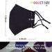 PAGE ONE Kids Reusable Cloth Face Masks Washable Adjustable Breathable Cotton Face Mask/6PC Black - Buy Online on GoSupps.com