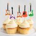 Morndew 24 PCS Rock Guitar Cupcake Toppers for Rock Music Themed Party Baby Shower Kids Birthday Party Wedding Party Decoration - Buy Online on GoSupps.com