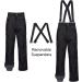CREATMO US Men's Waterproof Insulated Ski Bibs | XX-Large Black Snow Pants for Winter Snowboarding - Buy Online on GoSupps.com