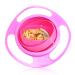 Vokmon Baby Universal Gyro Bowl Anti Spill Dining Entertaining Toddler Magic Bowls Non Spill Feeding Toddler Gyro Bowl Rotating 360 Degrees Rotation Gyroscopic Smooth Bowl for Kids Toddlers (Pink)