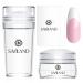 Saviland French Tip Nail Stamp - 4PCS Nail Art Stamper Kit Clear Silicone Nail Stamping Long & Short Jelly Stamper for Nails with Scrapers Nail Stamper Kit for French Manicure Home DIY Nail Art Salon