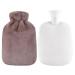 MAIES hot water bottles/classic hot water bottle with a soft fleece cover PVC heat bottle 2L water injection warm belly warm stomach ideal for pain relief hot and cool
