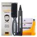 Beard Pen GROOMARANG Beard Pencil Filler for Men - Natural Enhancer to Fill Shape and Define - Black or Brown PLUS Beard Shaping Comb (Black)