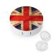 Retro Norway Norge Flag Round Case For Contact Lens Kit Storage Box with Mirror Printed