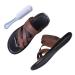 Wygwlg Men Summer Sandals Flip Flops Men's Comfortable Non Slip Big Toe Foot Bunion Splints Corrector Sandals Open Toe Beach Sandals for Him Husband Dad Birthday Gifts from Daughter Son 8 Brown