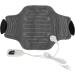 Adjustable Dark Gray Heating Pillow with Straps | 6 Temperature Settings | 4 Timers | Washable Electric Pain Relief (EU Plug 220-240V) - Buy Online on GoSupps.com