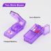 Pill Cutter 2-in-1 - Portable Pill Splitter with Blade and Storage Compartment - Purple - Buy Online on GoSupps.com