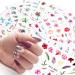 68 Sheets Nail Art Stickers Water Transfer Nail Sticker Nail Decals Nail Art Decoration Manicure Set for Salon Home Use - Buy Online on GoSupps.com