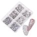 1 Box SS6-SS20 Mix Sizes White Opal Glass Nail Rhinestone Glitter Strass 3D Crystal Nail Art Rhinestone Flatback Glass Nail art Decoration Color 09