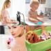 Set of 3 Silicone Body Scrubber Loofahs - Gentle Exfoliating Shower Brushes for Sensitive Skin - Buy Online on GoSupps.com