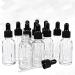 Minkissy 12Pcs Glass Dropper Bottles Clear Essential Oils Bottles with Glass Eye Droppers Refillable Empty Bottles for Liquid Aromatherapy Essential Oils(30ml) - Buy Online on GoSupps.com