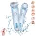 Shaver Electric Shaver 2 in 1 Electric Shaver Razors for Women Waterproof Wet and Dry 2 Use Wireless Bikini Trimmer for with Detachable Head Epilator s (Blue)