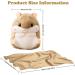 MUZIRI KINOKOO Cute Hamster Plush Blanket & Pillow Combo - Light Coffee | Soft Blanket for TV, Sofa, Office, Travel - Stuffed Toy Blanket for Nap Time - Buy Online on GoSupps.com