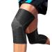 Sparthos Knee Compression Sleeves by (Pair)  Joint Protection and Support for Running, Sports, Knee Pain Relief  Knee Brace for Men and Women  Innovative Breathable Elastic Blend  Anti Slip Midnight Black Large