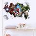 Hulk 3D Wall Stickers - Avengers Robot Breaking Wall Decals for Bedrooms - Wall Art Decor - Buy Online on GoSupps.com