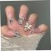 Fake Nails Long Press on Nails French Tip Nails with 3D Butterfly Rhinestones Designs Glossy Full Cover Acrylic Nails for Women Style 1 - Buy Online on GoSupps.com