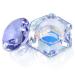 Kapmore Diamond Shape Glass Nail Dish with Lid Portable Manicure Crystal Bowl Fashion Nail Powder Cup Holder Glassware Care Tool for Manicure